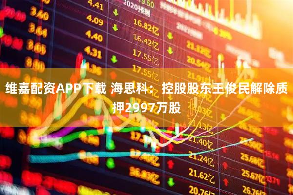 维嘉配资APP下载 海思科：控股股东王俊民解除质押2997万股