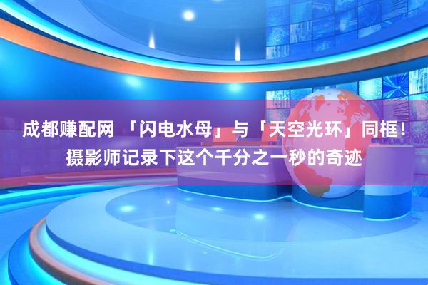 成都赚配网 「闪电水母」与「天空光环」同框！摄影师记录下这个千分之一秒的奇迹